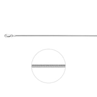 vDam Armband Slang Rond 1,6 Mm 18 Cm Zilver Gerhodineerd 1329736