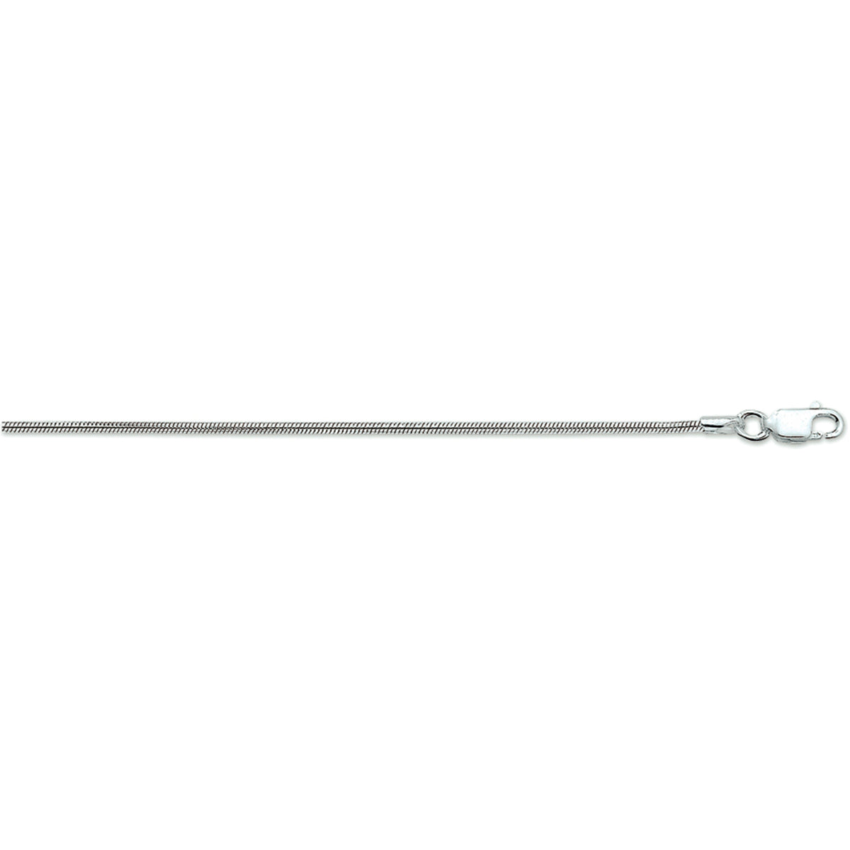 vDam Armband Slang Rond 1,6 Mm 18cm Cm Zilver Gerhodineerd 1329736  18cm