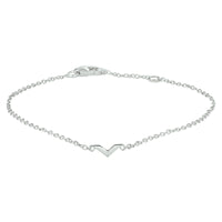 vDam Armband V 16,5 - 18 - 19,5 Cm Zilver Gerhodineerd 1328243