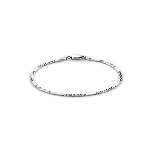vDam Armband Valkenoog Met Tussenstuk 2,3 Mm Zilver Gerhodineerd 1333537