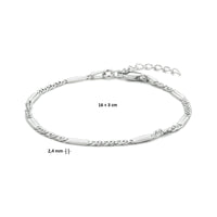 vDam Armband Valkenoog Met Tussenstuk 2,4 Mm 16cm + 3 Cm Zilver Gerhodineerd 1334837  16cm