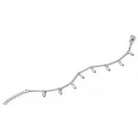 vDam Armband Veren 16cm + 3 Cm Zilver Gerhodineerd 1334407  16cm