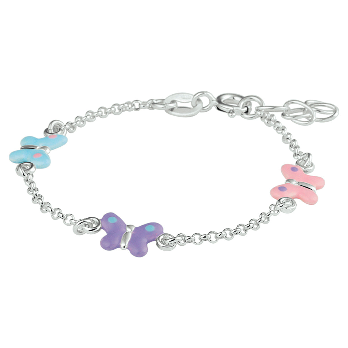 vDam Armband Vlinder 13 + 2 Cm Zilver Gerhodineerd 1329640