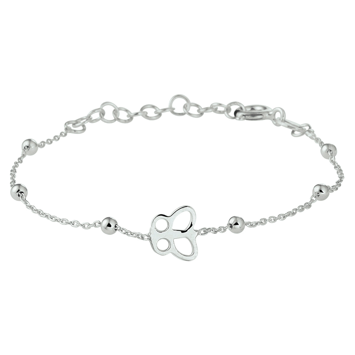 vDam Armband Vlinder 13 + 3 Cm Zilver Gerhodineerd 1329444