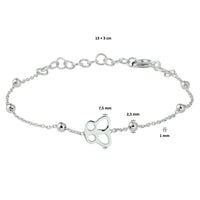 vDam Armband Vlinder 13cm + 3 Cm Zilver Gerhodineerd 13cm29444  13cm
