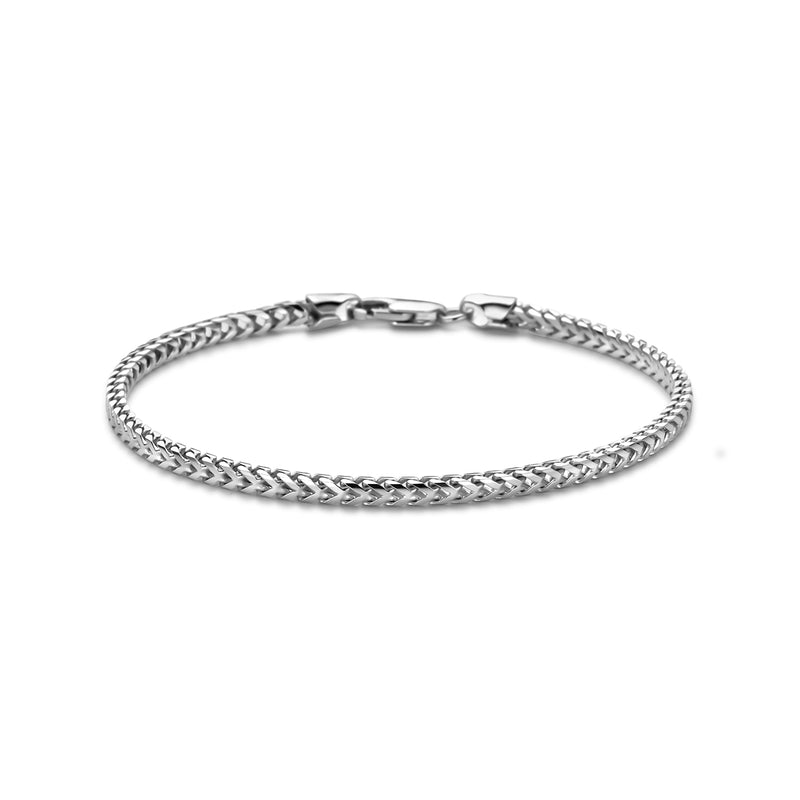 vDam Armband Vossestaart 2,8 Mm Zilver Gerhodineerd 1341786