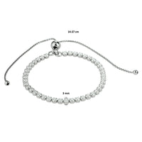vDam Armband Zirkonia 14cm - 27 Cm Zilver Gerhodineerd 1330500  14cm