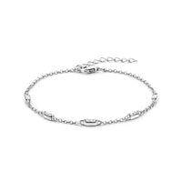 vDam Armband Zirkonia 16 + 3 Cm Zilver Gerhodineerd 1338523