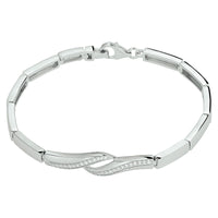 vDam Armband Zirkonia 7 Mm 18,5 Cm Zilver Gerhodineerd 1328184