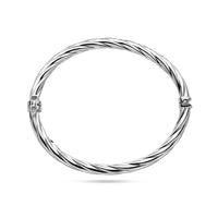 vDam Bangle Gedraaid Scharniersluiting 5 X 61 Mm Zilver Gerhodineerd 1339683