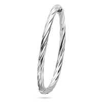 vDam Bangle Gedraaid Scharniersluiting 5 X 61 Mm Zilver Gerhodineerd 1339683