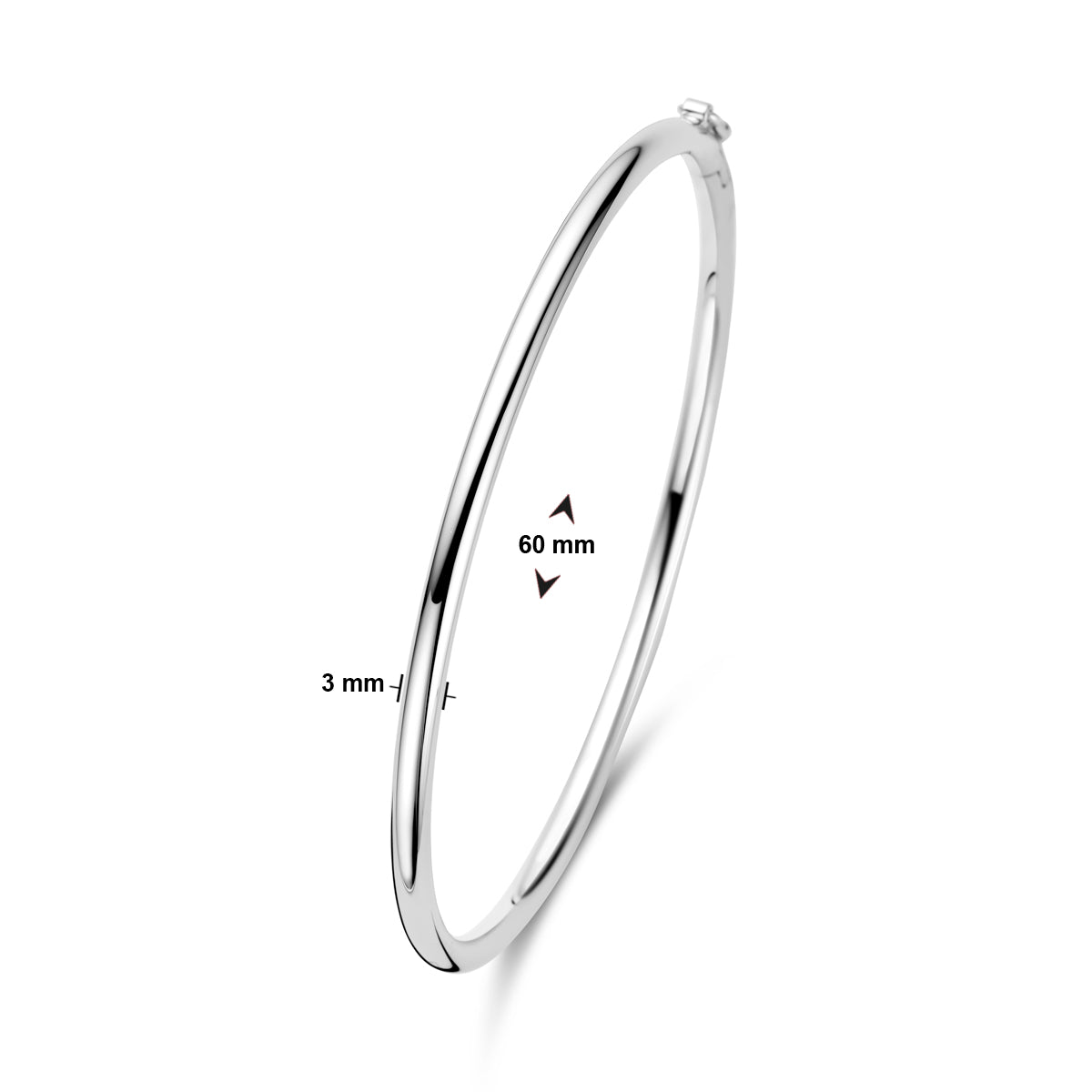 vDam Bangle Scharnier Ronde Buis 3 X 60 Mm Zilver Gerhodineerd 1328174