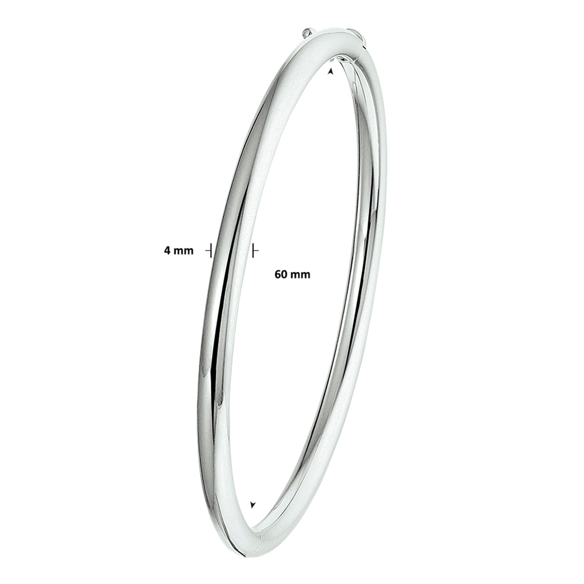 vDam Bangle Scharnier Ronde Buis 4 X 60 Mm Zilver Gerhodineerd 1328175