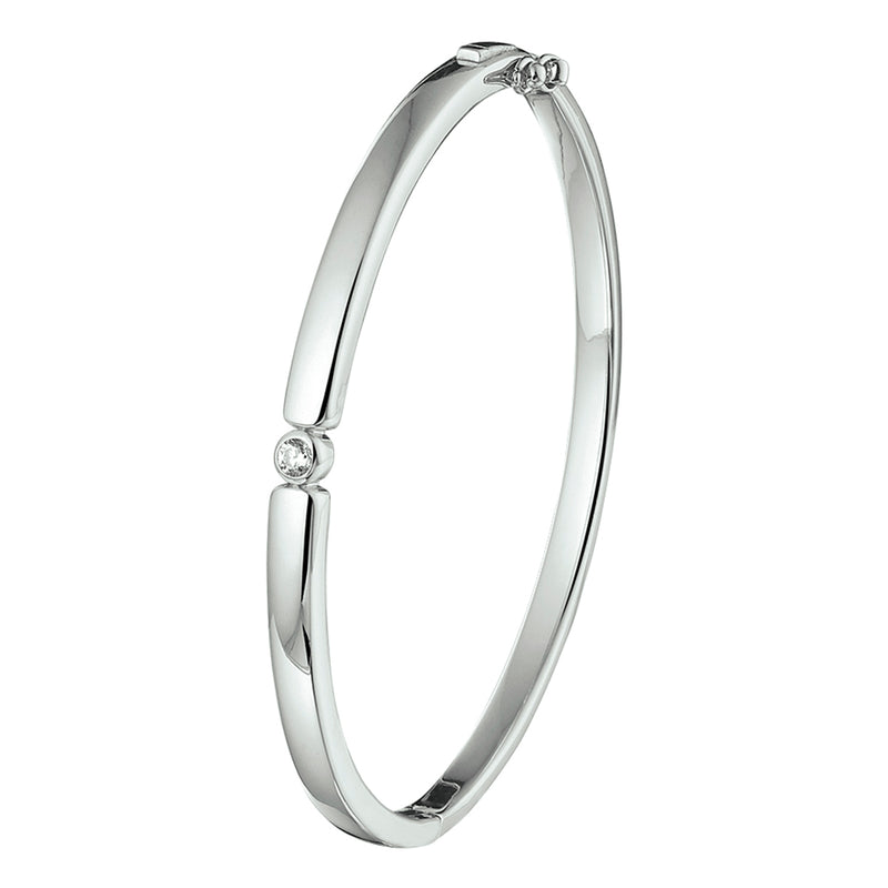 vDam Bangle Scharnier Zirkonia 4,5 X 60 Mm Zilver Gerhodineerd 1329319