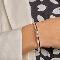 vDam Bangle Scharnier Zirkonia 5,5 X 58,5 Mm Zilver Gerhodineerd 1330151