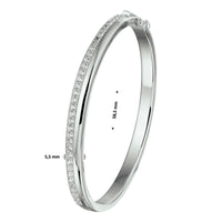 vDam Bangle Scharnier Zirkonia 5,5 X 58,5 Mm Zilver Gerhodineerd 1330151