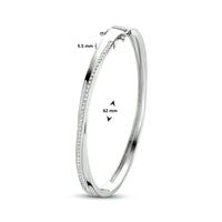 vDam Bangle Zirkonia 5,5 X 62 Mm Zilver Gerhodineerd 1334809