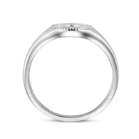 vDam Bewerkte Ring Met Zirkonia Zilver Gerhodineerd 1336189 Maat 17¾