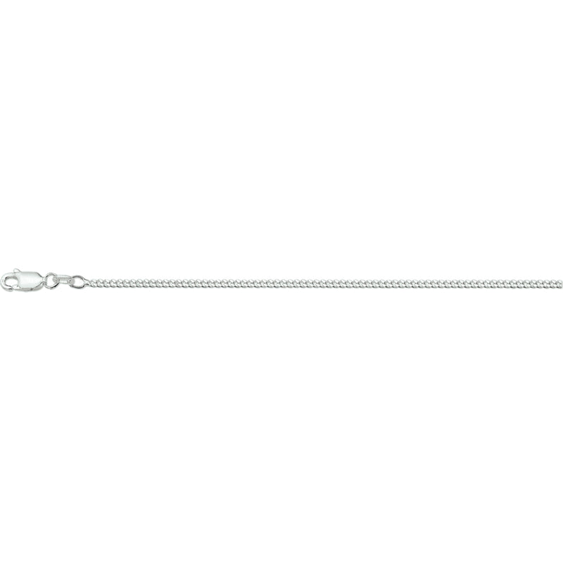 vDam Ketting Gourmette 4-zijdes Geslepen 2,1mm Zilver Wit 1002028  70cm