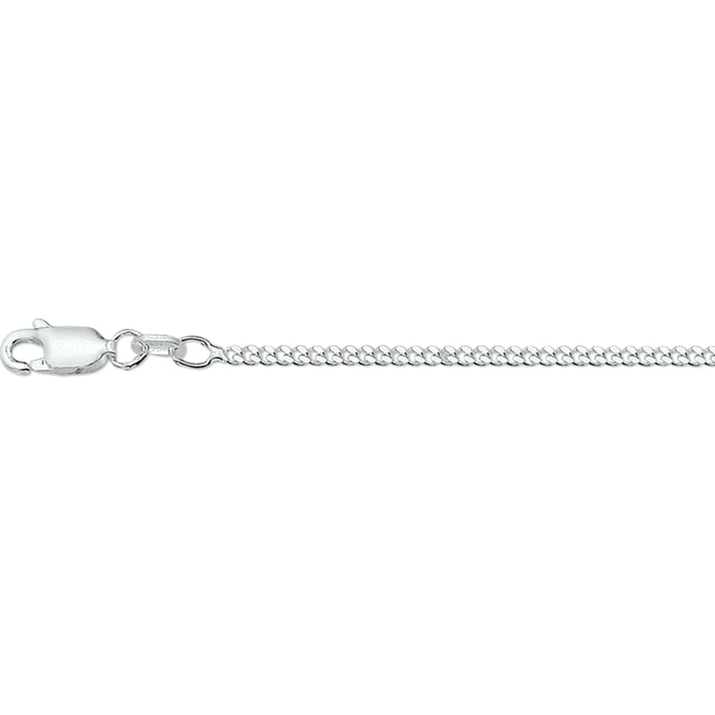 vDam Ketting Gourmette 4-zijdes Geslepen 2,1mm Zilver Wit 1015649