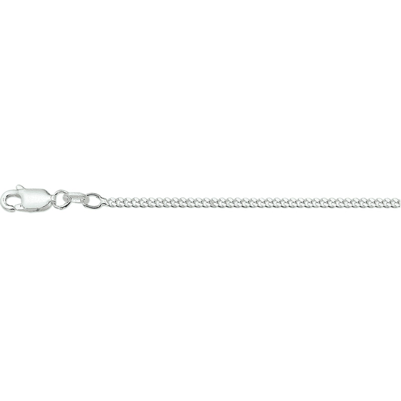 vDam Ketting Gourmette 4-zijdes Geslepen 2,1mm Zilver Wit 1015649