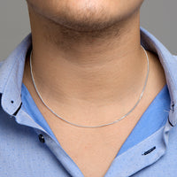 vDam Ketting Gourmette 4-zijdes Geslepen 2,4 Mm Zilver Wit 1002018  50cm