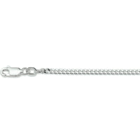 vDam Ketting Gourmette 4-zijdes Geslepen 2,4 Mm Zilver Wit 1002024