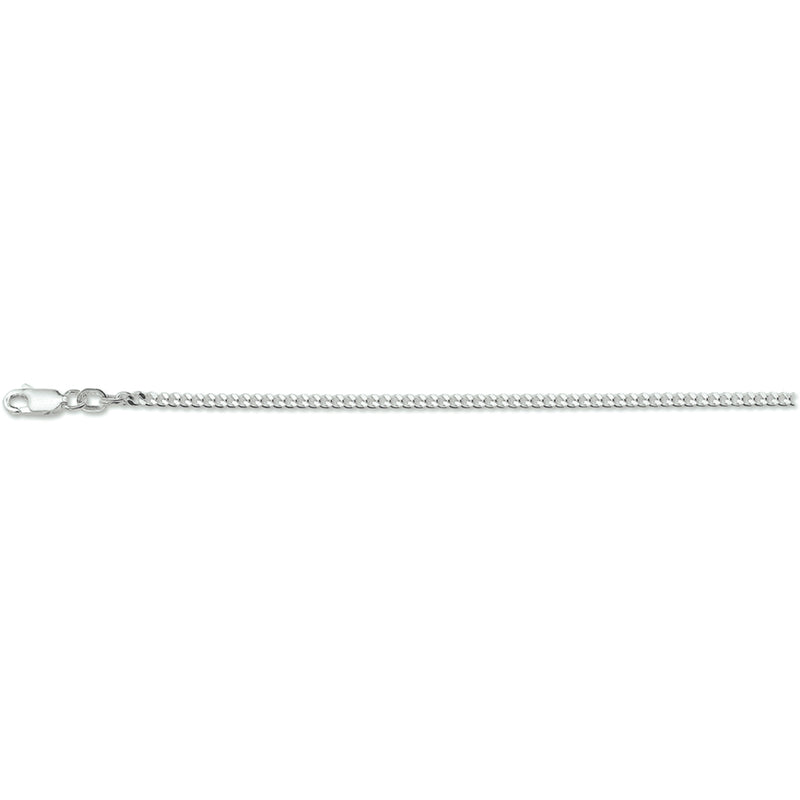 vDam Ketting Gourmette 4-zijdes Geslepen 2,4 Mm Zilver Wit 1002029  70cm