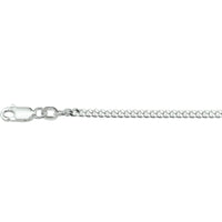 vDam Ketting Gourmette 4-zijdes Geslepen 2,4 Mm Zilver Wit 1002030