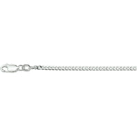 vDam Ketting Gourmette 4-zijdes Geslepen 2,4 Mm Zilver Wit 1002030  80cm