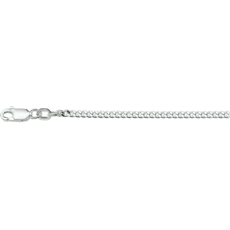 vDam Ketting Gourmette 4-zijdes Geslepen 2,4 Mm Zilver Wit 1002030  80cm