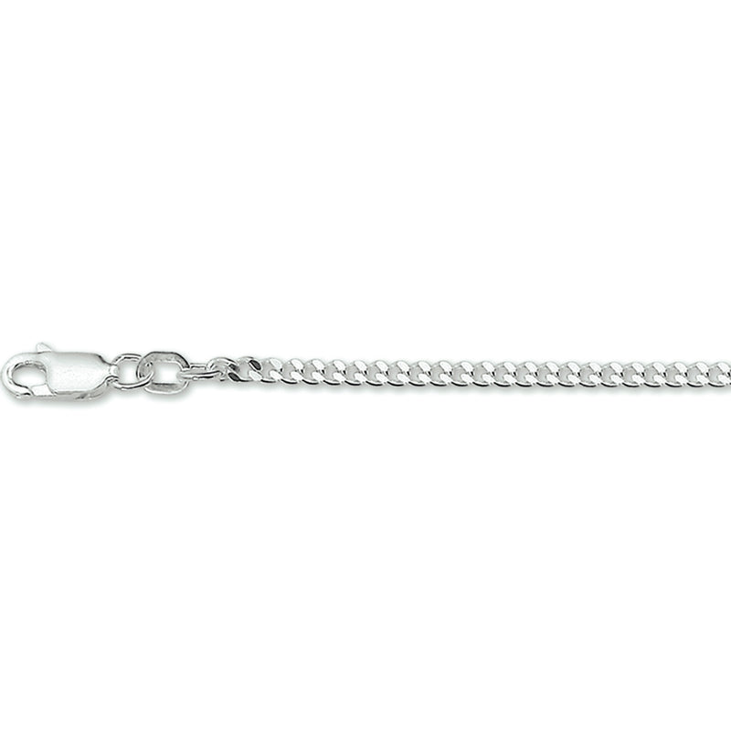 vDam Ketting Gourmette 4-zijdes Geslepen 2,4 Mm Zilver Wit 1002031