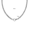 vDam Ketting Gourmette 7 Mm 45 Cm Met Groot Springslot Zilver Wit 1017025