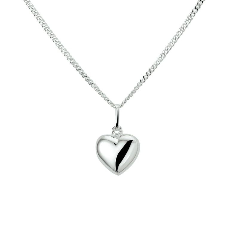 vDam Ketting Hanger Hart 36 + 4 Cm Zilver Wit 1020407