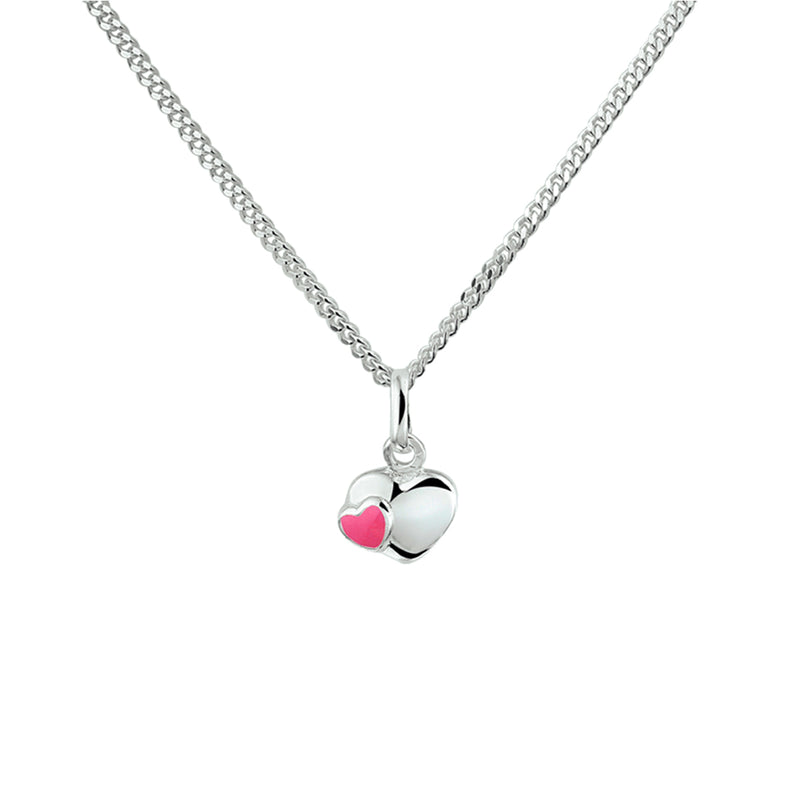 vDam Ketting Hart 36 + 4 Cm Zilver Wit 1020225