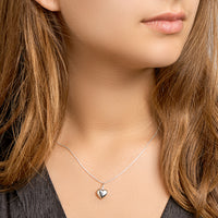 vDam Ketting Hart 41cm + 4 Cm Zilver Wit 1019663  41cm