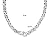 vDam Ketting Jasseron 12,5 Mm Met Groot Springslot Zilver Wit 1015968  50cm