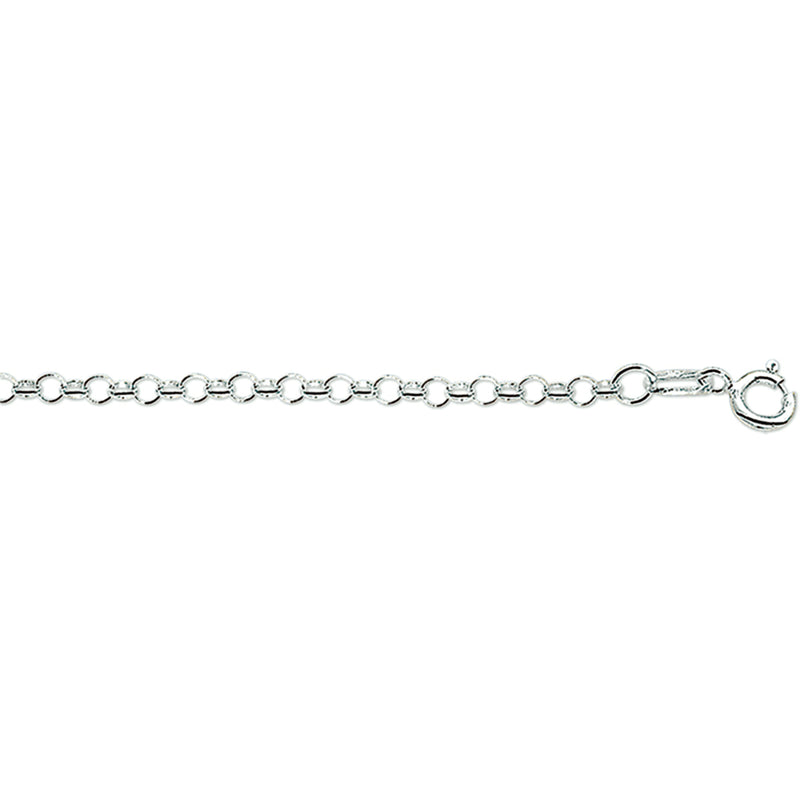 vDam Ketting Jasseron 2,5 Mm Zilver Wit 1015656  80cm