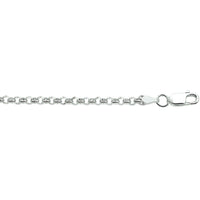 vDam Ketting Jasseron 3,0 Mm Zilver Wit 1017429  38cm