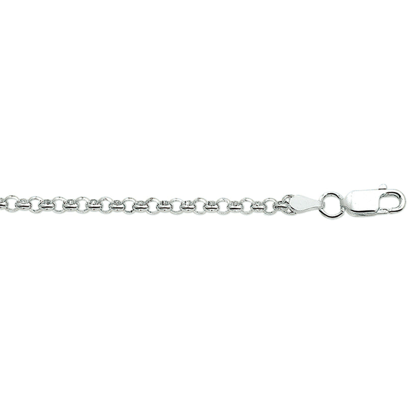 vDam Ketting Jasseron 3,0 Mm Zilver Wit 1017429  38cm
