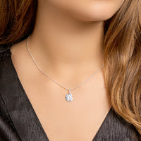 vDam Ketting Klaver 41cm + 4 Cm Zilver Wit 1019667  41cm