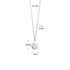 vDam Ketting Klaver 41cm + 4 Cm Zilver Wit 1020996  41cm