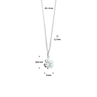 vDam Ketting Klaver 41cm + 4 Cm Zilver Wit 1020996  41cm
