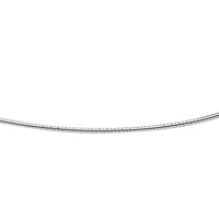 vDam Ketting Omega Rond 1,4 Mm 42 + 3 Cm Zilver Wit 1021113