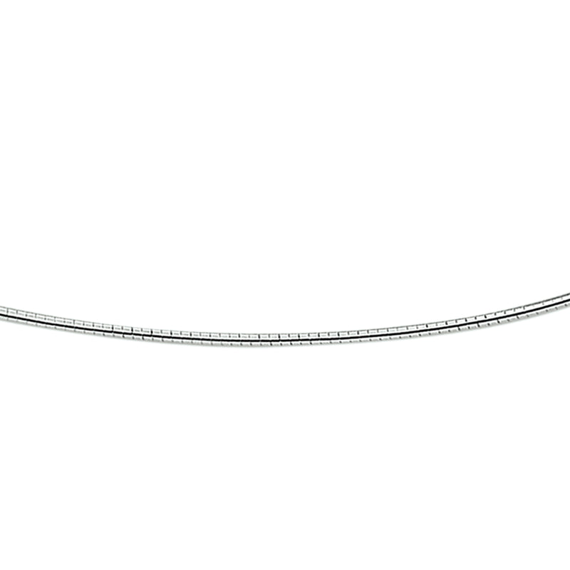 vDam Ketting Omega Rond 1,4 Mm Zilver Wit 1017046