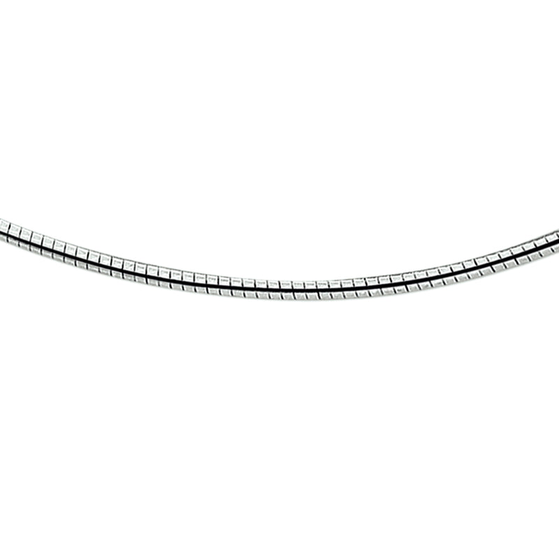 vDam Ketting Omega Rond 2,25 Mm Zilver Wit 1016872