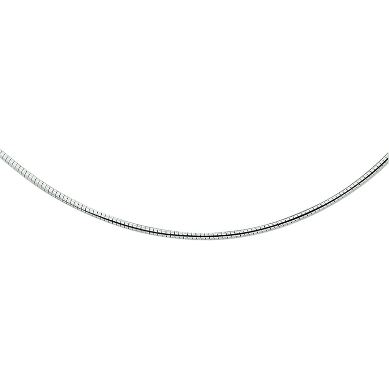 vDam Ketting Omega Rond 2,25 Mm Zilver Wit 1016872  50cm