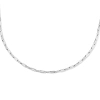 vDam Ketting Paperclip Platte Buis 2,2 Mm Zilver Wit 1021754