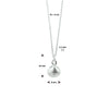 vDam Ketting Schelp 41cm + 4 Cm Zilver Wit 1021713  41cm