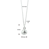 vDam Ketting Schelp 41cm + 4 Cm Zilver Wit 1021713  41cm